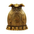 thumbnail image 2 of Fancyes Brass Piggy Bank Blessed Bag Shape Sculpture Art Creative Attracts Rice and Treasures for Office Living Room Decor Old color, 2 of 8