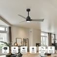 thumbnail image 5 of Matthews Fan Company AKLK-BK-GA-56 Alessandra 56” Matte Black Ceiling Fan with 3 Gray Ash  Blades, Integrated LED Light Kit, Remote Control, Indoor/Outdoor Wet Rated, 5 of 6