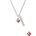 thumbnail image 2 of Delight Jewelry Silvertone Small 3-D Red Present Box with Bow Silvertone Guardian Angel Bar Charm Necklace, 23", 2 of 4
