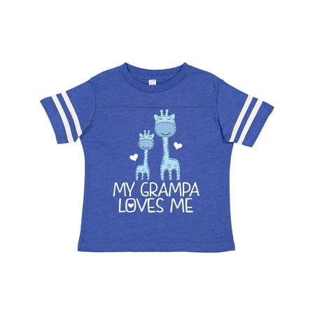 

Inktastic Grampa Loves Me Boys Giraffe Grandson Gift Toddler Boy Girl T-Shirt