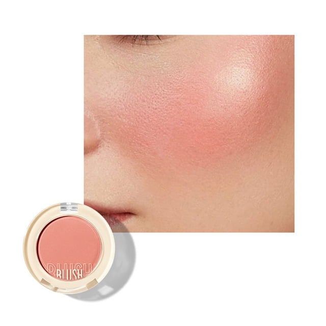 Single Color Nude Makeup High Gloss Rouge 12 Colors Pearlescent Fine 24.6G, Makeup White Blusher