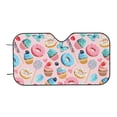 thumbnail image 6 of Honeii Cupcakes and Donuts Print Car Sunshade for Windshield,Car Cover Sunshade Protector,Foldable Front Window Sun Visor,Fits Cars, SUVs, Trucks, 6 of 6