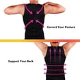 thumbnail image 3 of Men Sweat Sauna Suit Vest Workout Body Shaper Neoprene Waist Trainer Slimming Corset with 2 Adjustable Belt, 3 of 6