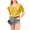 yellow, variant on Puff Sleeve Tops for Women V Neck Dressy Bow Tie Front Blouse Short Sleeve Work Shirt for Daily Wear