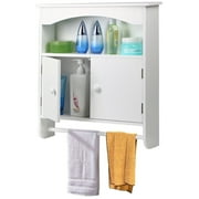 Ktaxon Wall Mount Bathroom Storage Cabinet Towel Shelf Toilet Medicine Organizer
