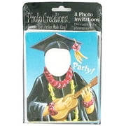 Grad Luau Photo Invitations 8 Per Pack