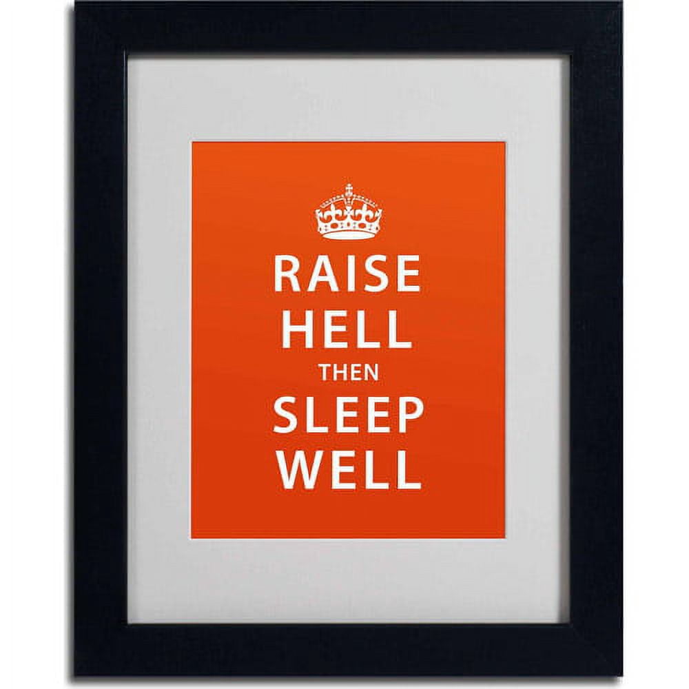 Trademark Fine Art "Raise Hell VI" Canvas Art by Megan Romo, Black Frame