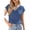 Dark Blue, variant on PRETTYGARDEN Blouses for Women Dressy Casual Summer Cowl Neck Short Sleeve Tops Spring Work Office Teacher Shirts