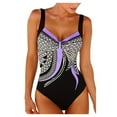 thumbnail image 1 of Women's Print Swimwear One Piece Swimsuit Female Vintage Retro Bathing Suits Beach Wear Swimming Suit, 1 of 2