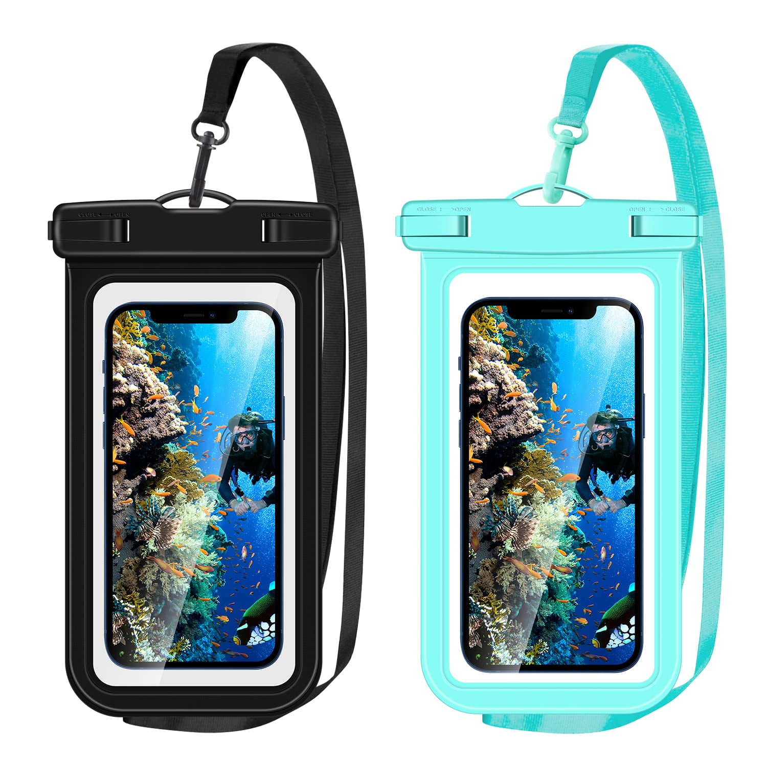 Casetego Universal Waterproof Phone Pouch,IPX8 Cellphone Dry Bag ...