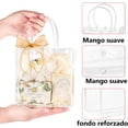 thumbnail image 3 of 24PCS Bolsas de Regalo de PVC Transparente con Asas,Bolsas de Asas Reutilizables de PVC,Adecuado para Compras, Bodas, Dulces, Regalos Infantiles,Cumpleaños,Escolares(15 * 16 * 7CM), 3 of 4