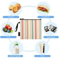 thumbnail image 5 of Haosy 3 Pack Reusable Ziploc Bags BPA Free Healthy Food Storage Bag Leakproof Sandwich Snack Freezer Bags Soft Color Striped, 5 of 7