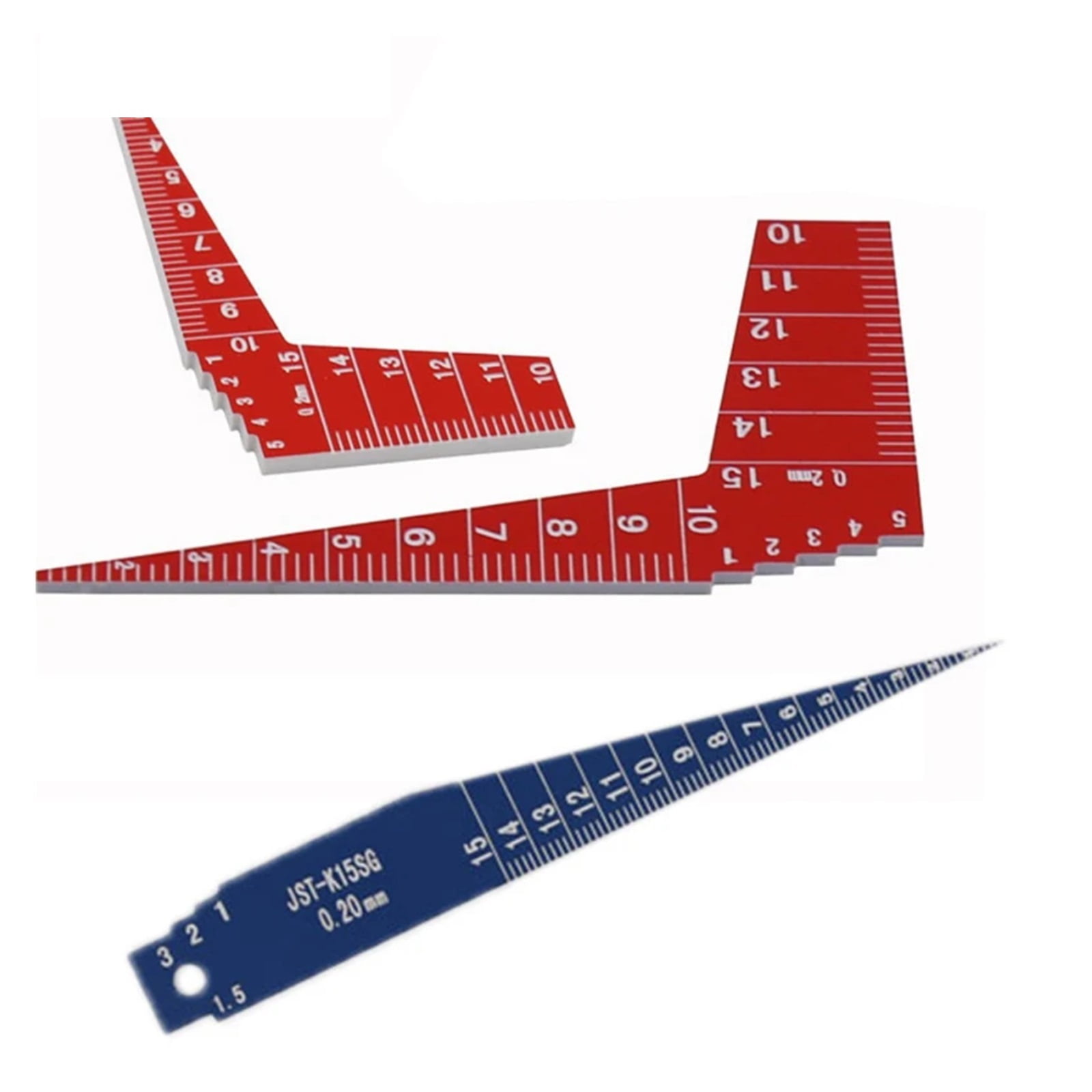 K15SG plastic feeler gauge 1-15mm Taper Welding Feeler Gauge Gage Gap Ruler Automobile industry Measuring Tools ,Corrosion-Resistant