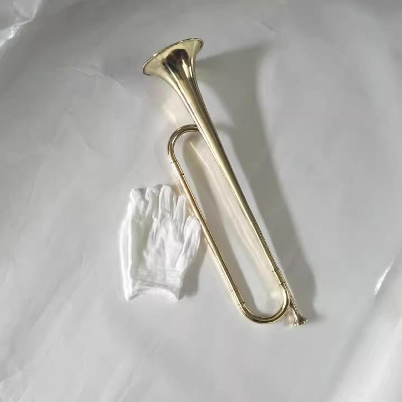 JWQFBC Bugle Drum Trumpet Professional Brass Gold Music Instrument for Performance Band