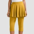 thumbnail image 2 of Womens Shorts 2025 Summer Skirted Leggings Flared Hem Loose High Waisted Short S-3XL, 2 of 4