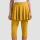 thumbnail image 2 of Leggings con falda para mujer: bajo acampanado, largo 7/8, tejido elástico, versátiles para el gimnasio o para llevar de forma informal, 2 of 4