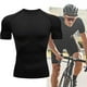 thumbnail image 5 of Camiseta de entrenamiento para hombre, manga corta, camisetas de compresión para hombre, alta elasticidad para atletismo, 5 of 8