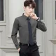 thumbnail image 3 of Camisa de vestir para hombre, camisa formal roja de oficina, camisas de negocios para hombres, estilo coreano con cuello estético, nueva oferta, ropa popular, redes sociales, 3 of 5