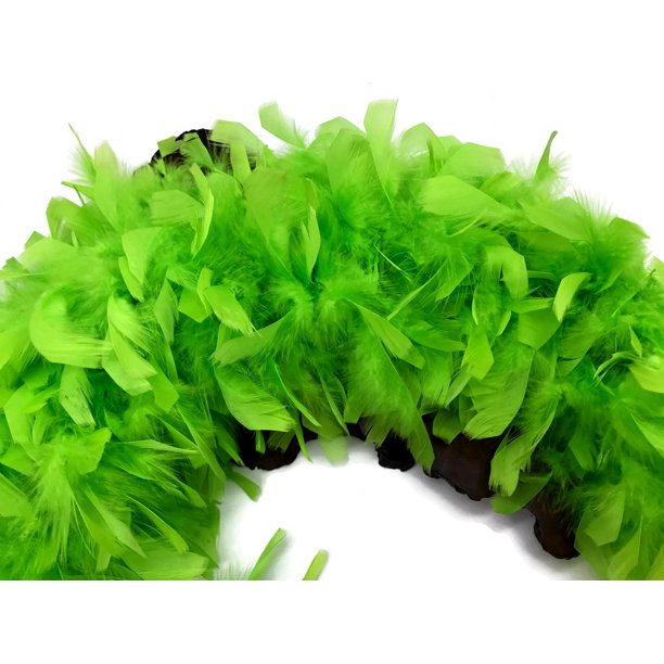2 yards lime green heavy weight chandelle feather boa 80 gram walmart com