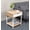 Yellow, variant on JJS Side End Table, Nightstand, Bedside Table with Drawer and Storage Shelves, Sofa Table for Living Room, Bedroom, Accent Furniture, Easy Assembly, Oak/White