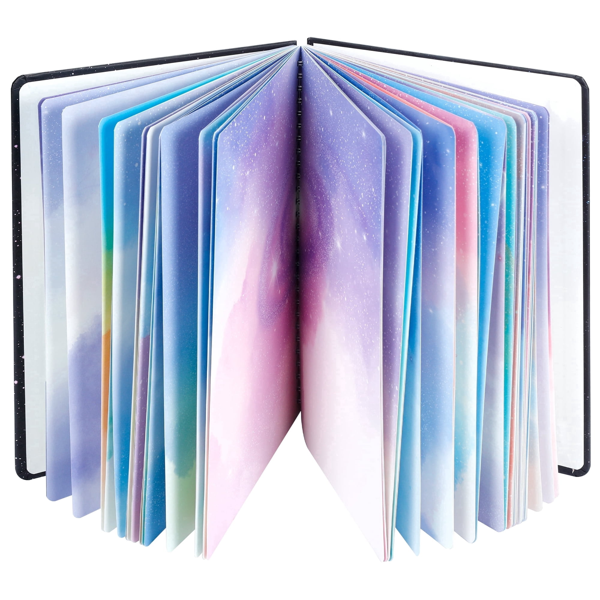 Siixu Spiral Colorful Starry Sky Galaxy Creative Journals with 1 Journal Notebook, Galaxy, 9.8 in x 6.8 in, 128 Pages