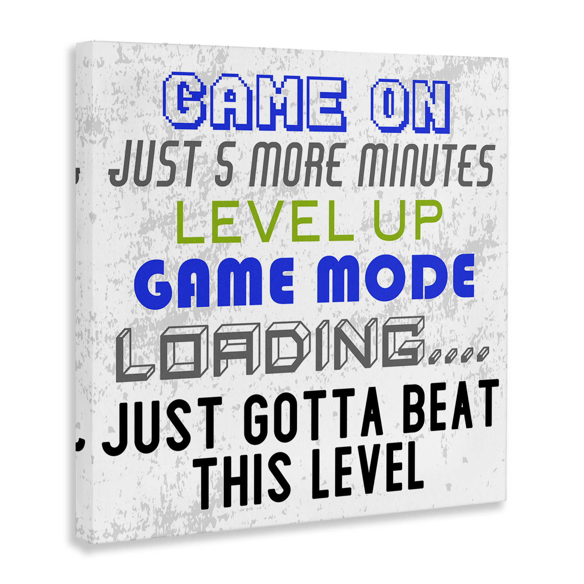 Stupell Industries Game Mode Phrases Entertainment Painting Wrapped Canvas Art Print Wall Art, 17 x 17