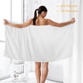 thumbnail image 4 of Toalla Spa Wrap Tigeen para mujer, baño y ducha (blanca, M), 4 of 6