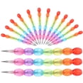 thumbnail image 2 of Miangastore Plastic Stacking Pencils with Sharpened Nibs for Kids Assorted Color 15Pcs, 2 of 8