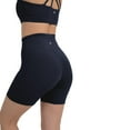 thumbnail image 4 of YITTY Active Women's UltraLuxe High Waist Biker Shorts – 3''/6'' Squat Proof, Tummy Control, Compression, Deep Navy, XS, 6", 4 of 7