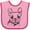 Pink and Fuchsia, variant on Inktastic French Bulldog Portrait Boys or Girls Baby Bib
