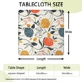 thumbnail image 2 of Elastic Fit Tablecloth with Subtle Floral Pattern, 34x34 Inch Waterproof Polyester for Casual Dining, 2 of 6
