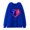 Blue, variant on Hoodies for Women Long Sleeve Full Zip Vintage Heart Print Dark Streetwear Sweatshirt Jacket Casual Black XXL