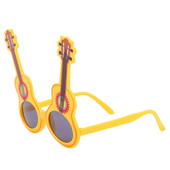 FRCOLOR  Black Sunglasses Lights Funny Party Eyeglasses Guitar Shaped