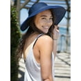 thumbnail image 2 of Simplicity Womens Sun Hat Foldable Straw Sun Visor Dark Blue, 2 of 6