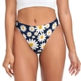 thumbnail image 1 of Balery Daisy Floral Tangas de Algodón para Mujer con Estampado – Ropa Interior Sexy, Transpirable, G-string-Small, 1 of 6