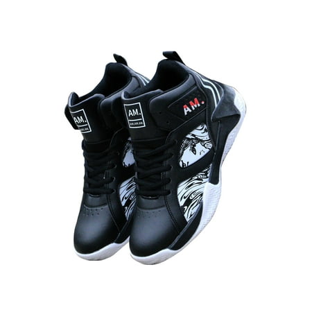 

Daeful Mens Sneakers Comfort Basketball Shoes Breathable Athletic Shoe Winter Warm Slip Resistant Trainers Outdoor Black 8.5
