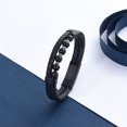thumbnail image 3 of Women Men Braided Leather and Beaded Double Layer Bangle Funeral Urn Bracelet for Ashes Holder Cremation Jewelry for Ashes of Loved One, 3 of 7