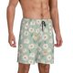 thumbnail image 2 of Balery Daisies Flowers Pantalones cortos de pijama de punto de algodón para hombre con cinturilla y bolsillos-4X-Large, 2 of 6