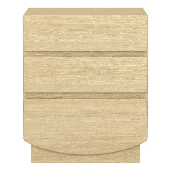 Ardea Contemporary 20" Nightstand in Natural Oak (3-Drawer)
