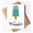 thumbnail image 1 of Blue Green Popsicle Sweet Ice Wedding Cards Congratulations Greeting Envelopes, 1 of 3
