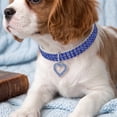 thumbnail image 5 of Rhinestone Pet Collar Crystal with Heart Pendant, Sparkling Jewelry for Cats and Small Dogs, Party Birthday Photo, 5 of 5
