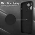thumbnail image 4 of iPhone 14 Case Card Holder Black Liquid Silicone Soft Screen Protector Cover Shockproof Anti Scratch Microfiber Lining Full Body Protection Shell, 4 of 12