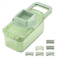 thumbnail image 1 of Picadora de Verduras, Trituradoras con Recipiente Transparente, Rallador de Alimentos Manual Multifuncional, Herramienta de Corte de Cocina Desmontable A, 1 of 6