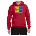 thumbnail image 2 of Rainbow Proud Mom of LGBT | Mens LGBT Pride Hooded Sweatshirt Graphic Hoodie, Red, Small, 2 of 3