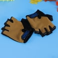 thumbnail image 2 of 1 Pair Kids Sports Half Finger Sports Mountain Climbing Gloves Cycling Gloves for Children (Sand Color), 2 of 8