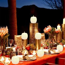 6-Pack Flameless LED Candles – Battery Operated Apple Tea Lights, Halloween Christmas Decor, Wedding Centerpieces, Safe Flickering Electric Candles, Holiday Home Accessories