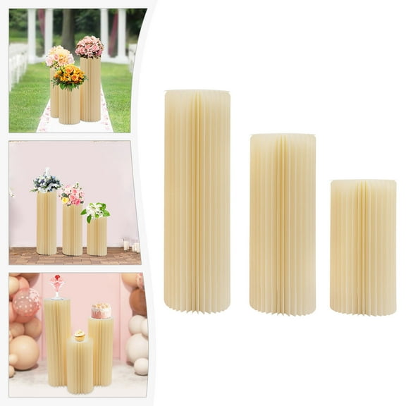 TFCFL 3PCS Cardboard Flower Stands Wedding Centerpiece Cake Holder Flowers Display Stand Dessert Table