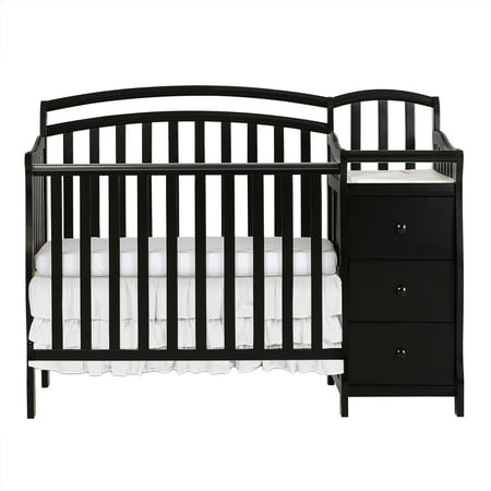 Dream On Me Casco 4 In 1 Mini Crib And Dressing Table Black