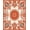 Orange, Pattern 2, variant on ODIKA 2x3 Machine Washable Non-Slip Area Rug, Boho Design with Ornamental Petal Embellishments High Traffic Rug, Red, 707909