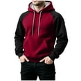 thumbnail image 6 of cocolona Womens and Mens Color Block Hoodies Long Sleeve Drawstring Hooded Sweatshirts Fall Winter Fashion Pullover Hoodie with Pockets, 6 of 7